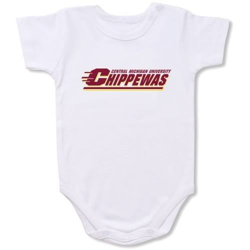 Central Michigan Chippewas  Baby Bodysuit Creeper #01